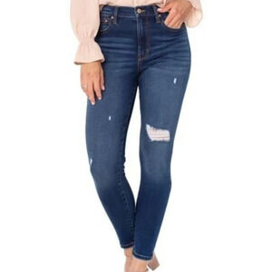 Rachel Roy Women's Dark Blue Wash Grace Mid Rise Skinny Ankle Jeans Size 12/31